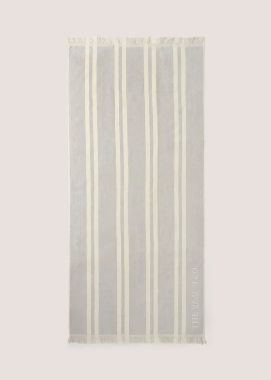 Grey Stripe Beach Towel