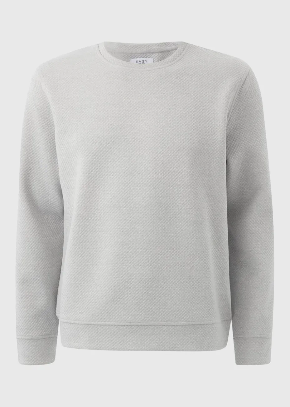 Grey Textured Sweatshirt