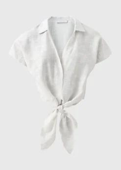 Grey Tie Waist Shirt