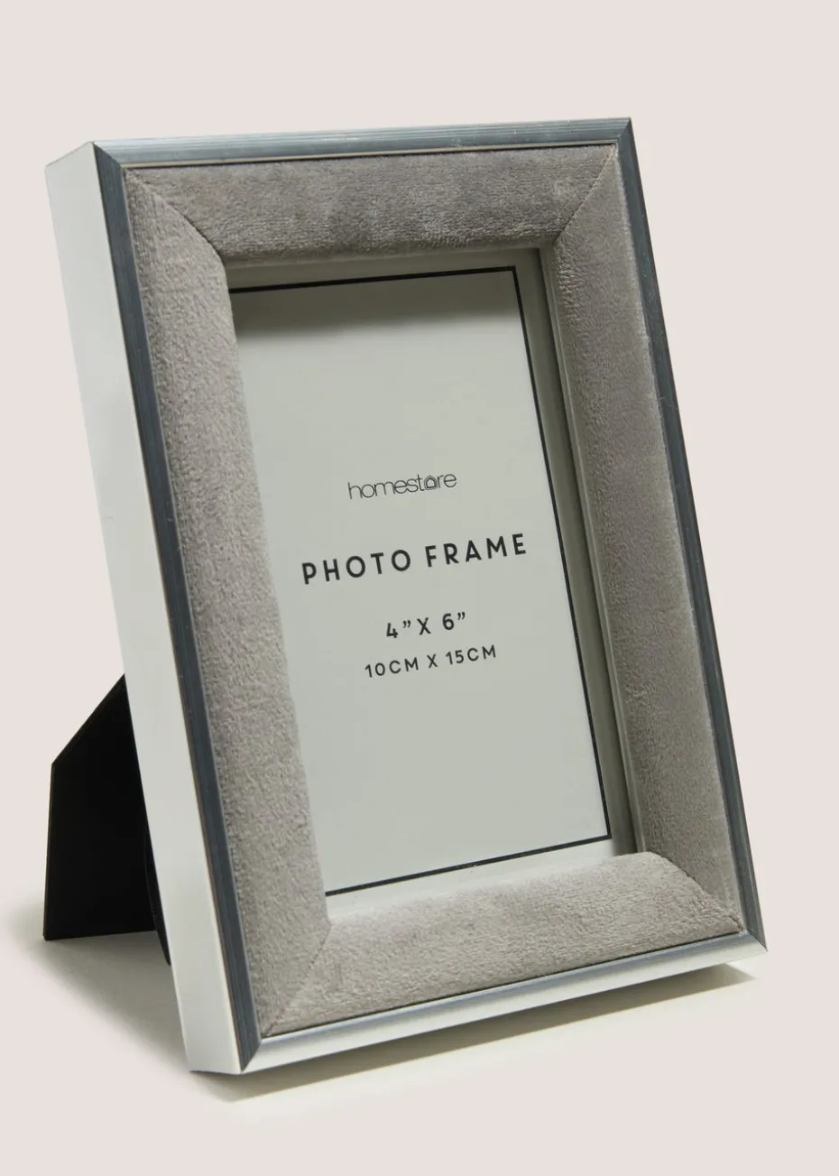 Grey Velvet Frame (4inch x 6inch)