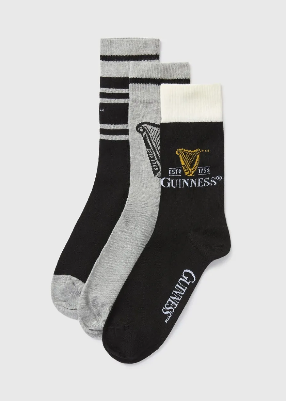 Guinness 3 Pack Black Socks