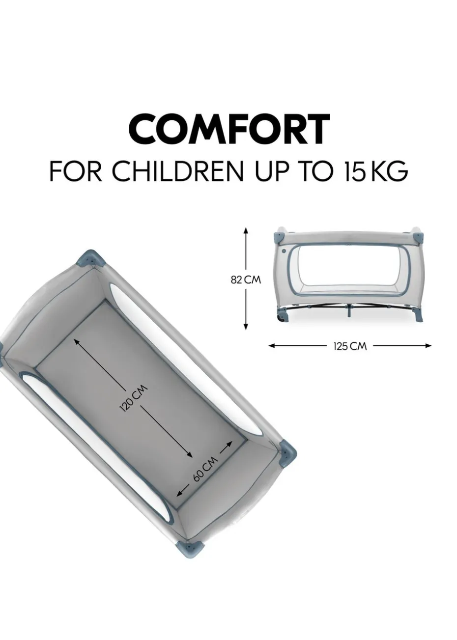 Hauck Dusty Blue Sleep N Play Go Plus Travel Cot
