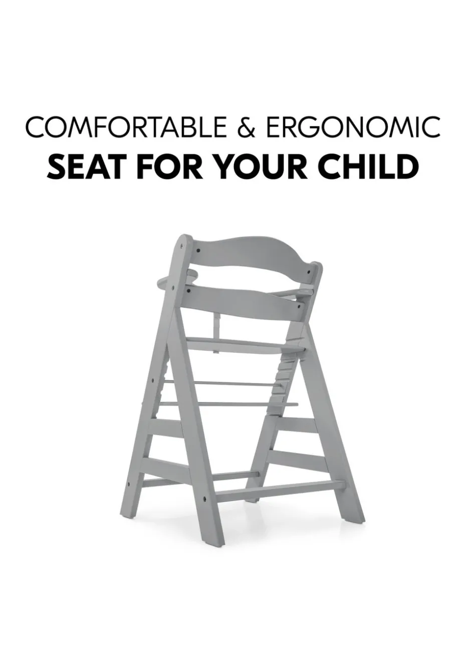 Hauck Grey Alpha+ Wooden Highchair