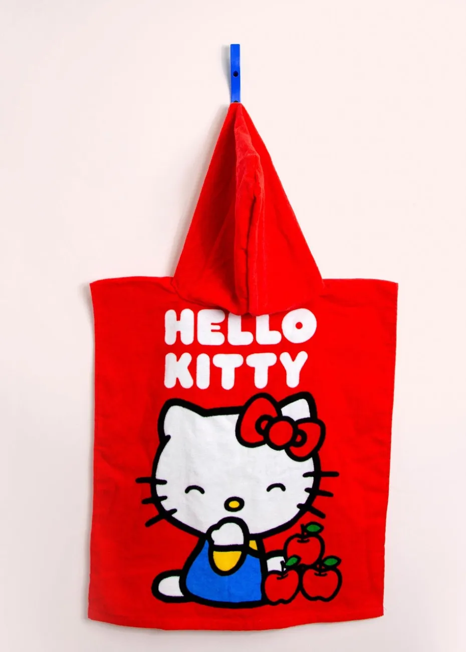 Hello Kitty Red Cheeky Poncho Towel
