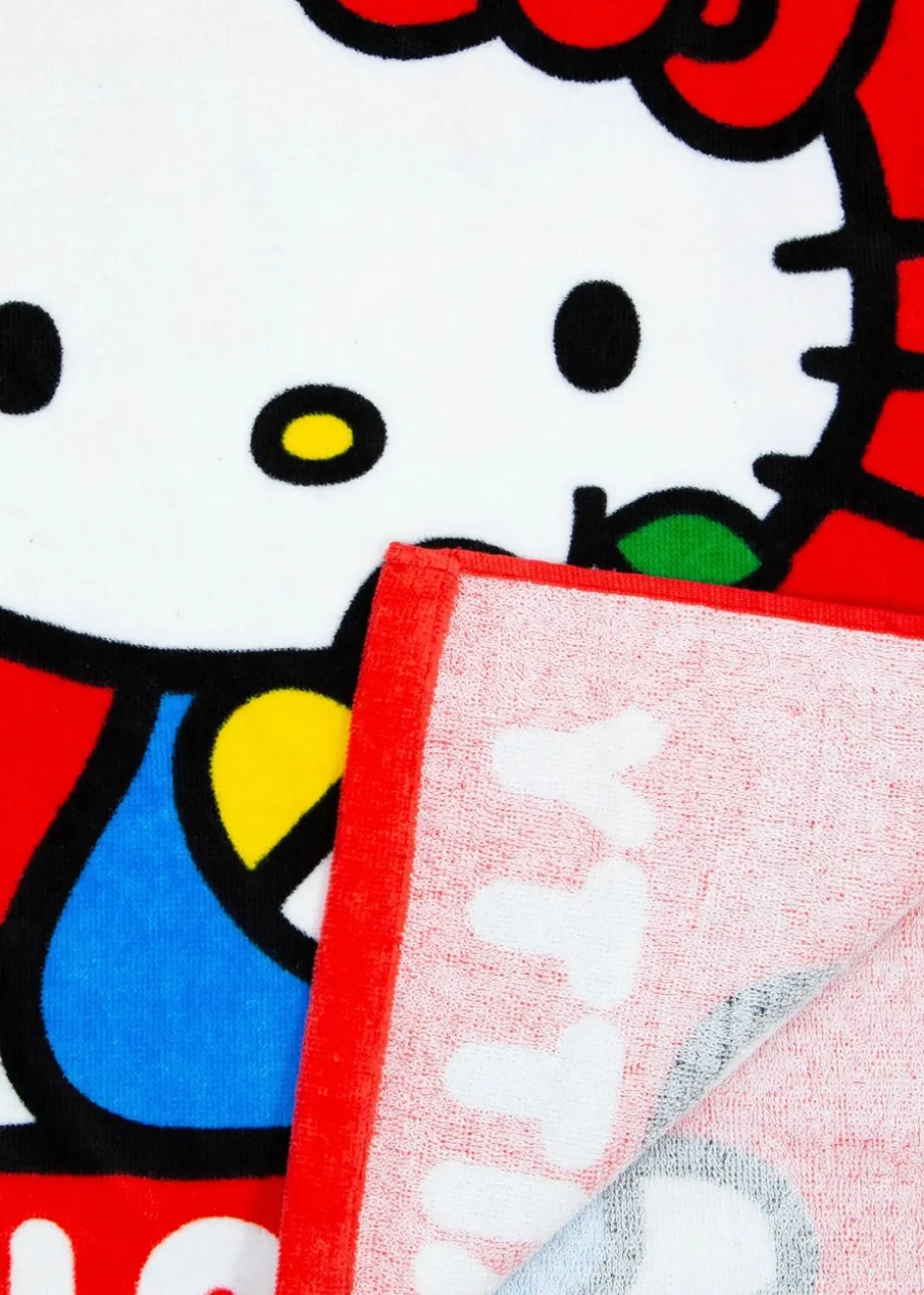 Hello Kitty Red Cheeky Poncho Towel