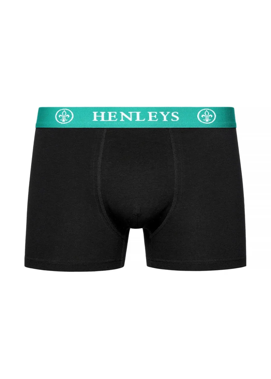 Henleys Black Primas Boxers (3 Pack)