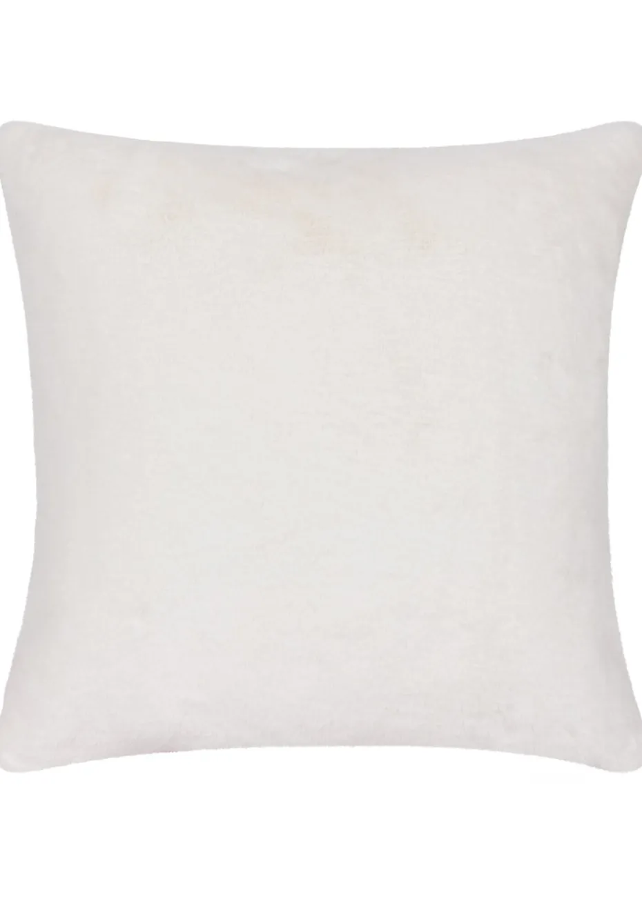 Heya Home Cozee Check Faux Fur Filled Cushion (50 x 50 x 8 cm)