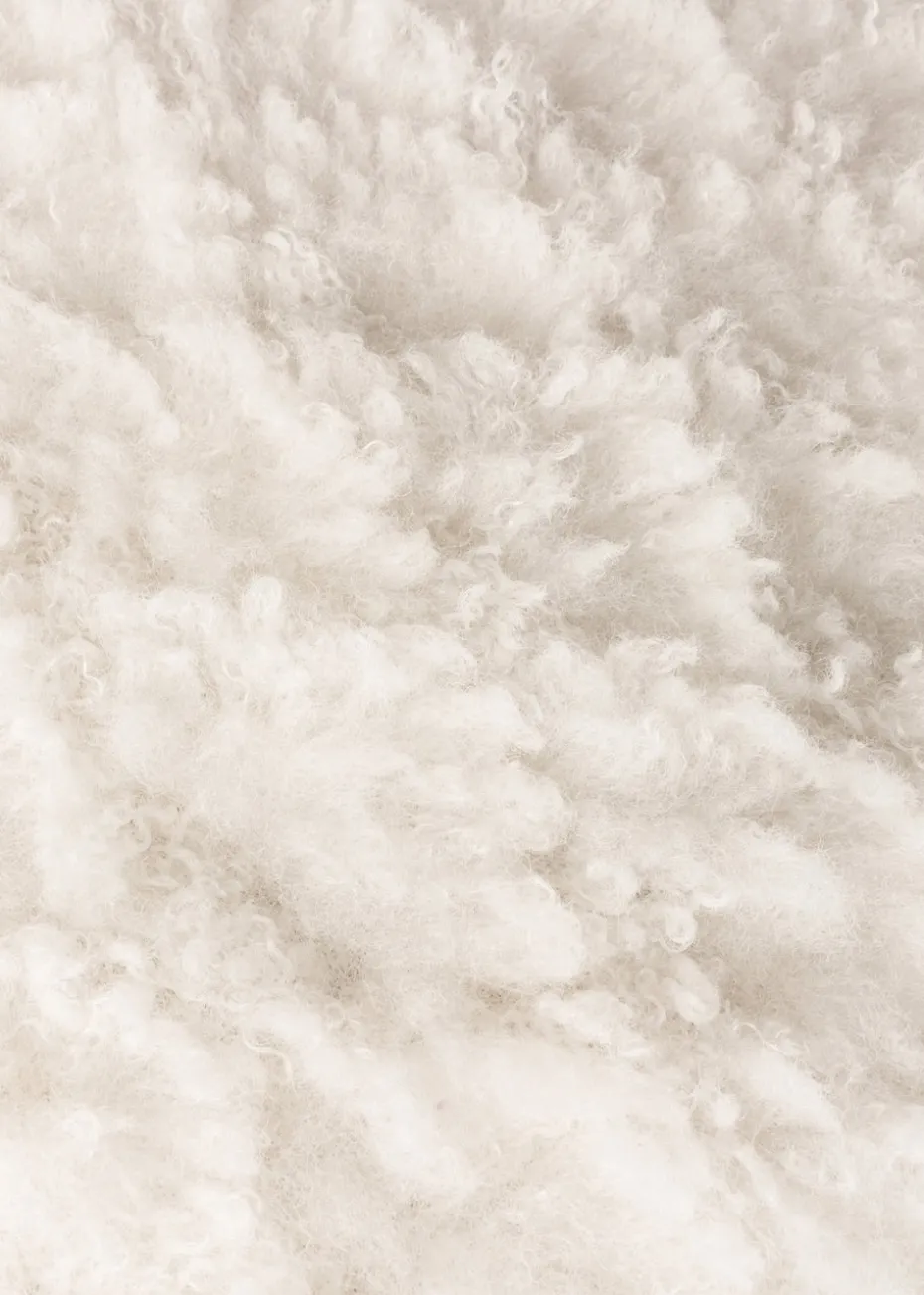 Heya Home Fluff Ball Faux Fur Filled Cushion (45cm x 45cm x 8cm)
