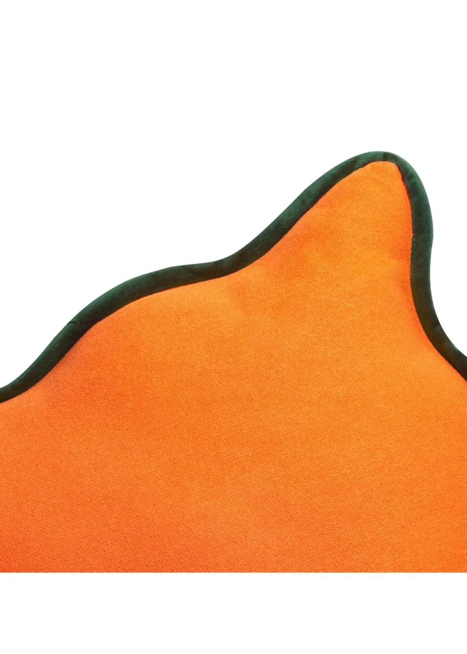Heya Home Wiggle Velvet Piped Ready Filled Cushion (45cm x 45cm x 8cm)