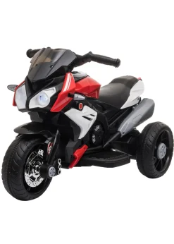 HOMCOM Kids Electric Motorcycle Ride-On Toy 6V Battery with Music, Horn and Lights (Red)