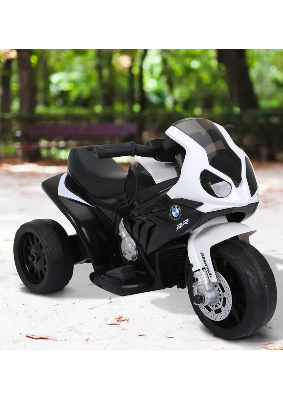 HOMCOM Kids Electric Ride on Motorcycle BMW Licensed with Headlights and Music (Black)