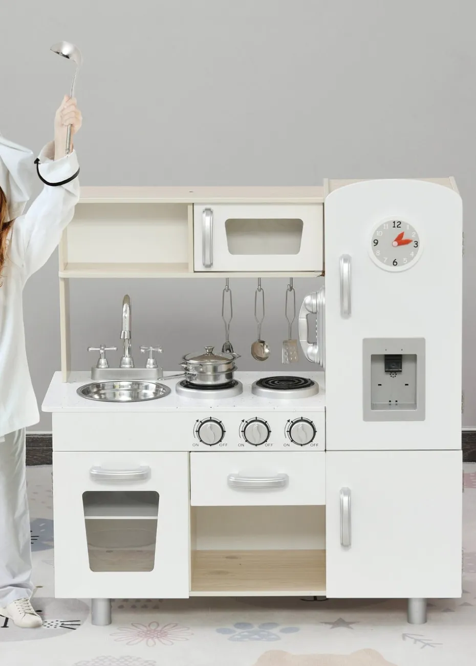 HOMCOM Kitchen with Accessories Play Set