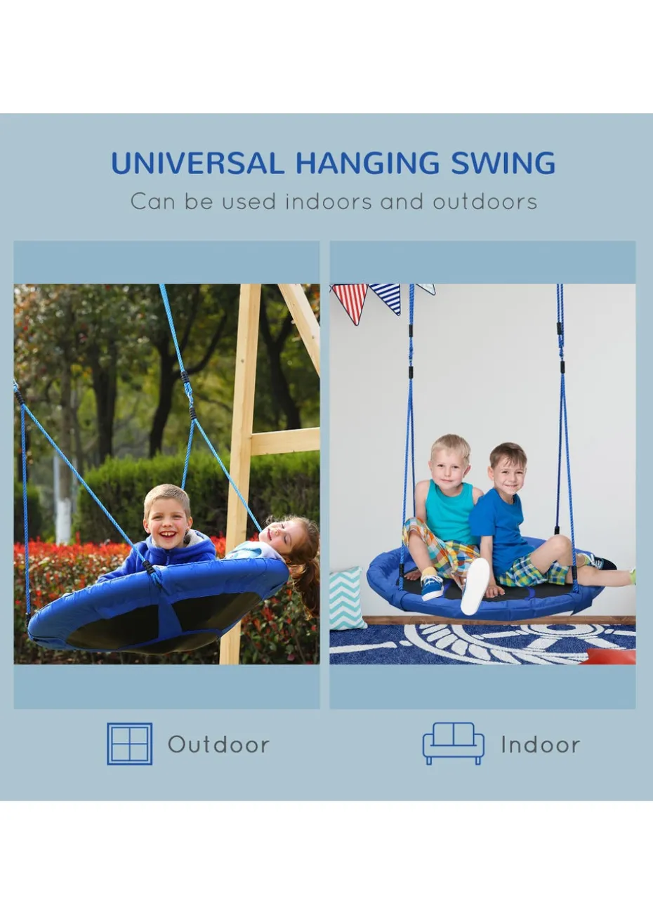 HOMCOM Round Tree Swing Seat with Hanging Kit (100cm x 180cm)
