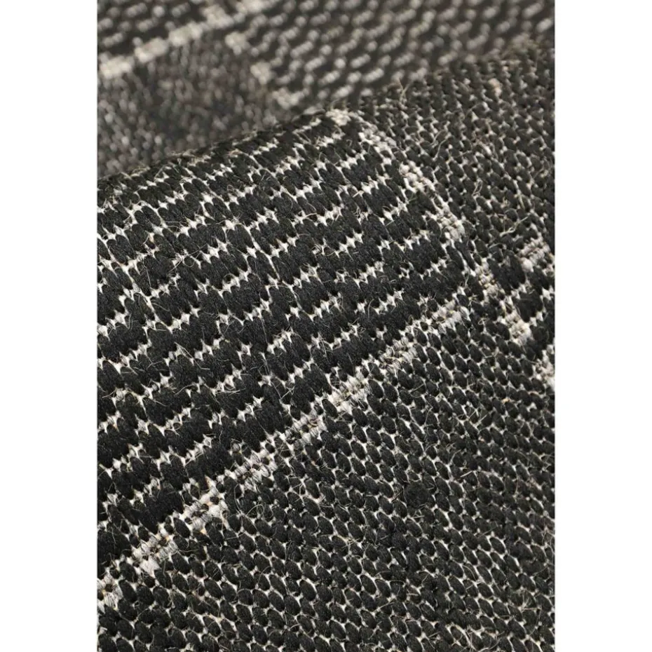 Homemaker Black Check Gel Flatweave Runner Rug
