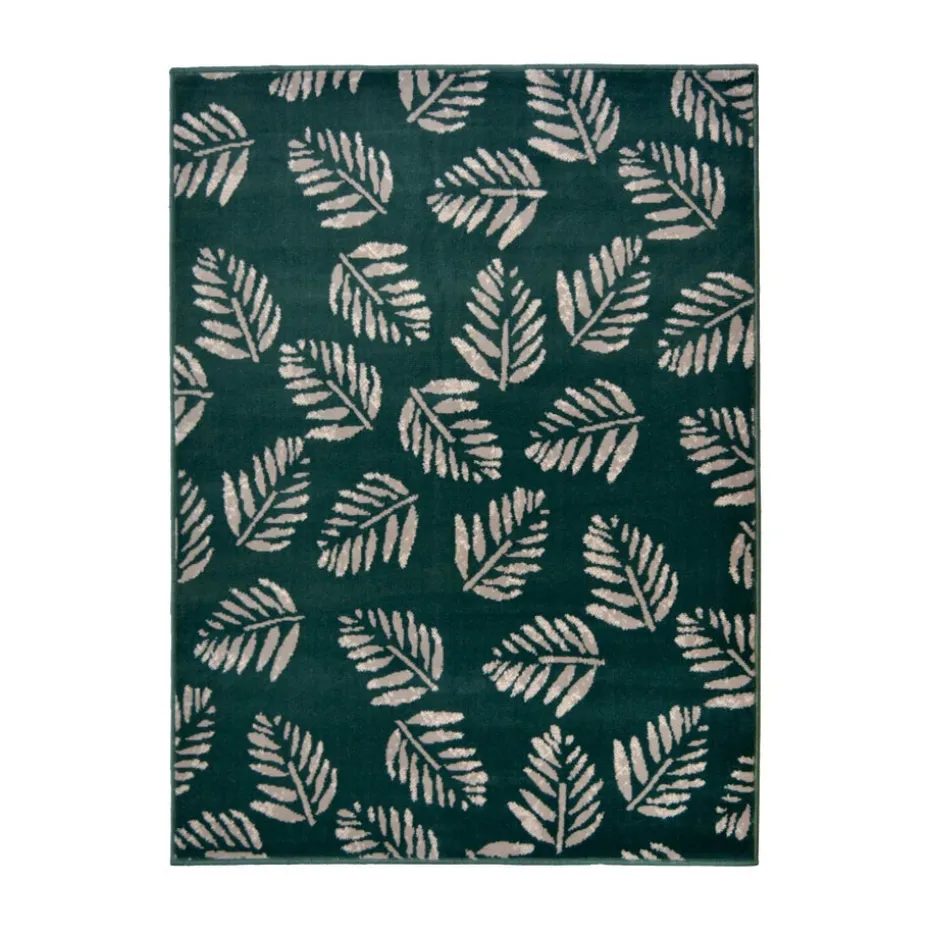 Homemaker Green Leaf Print Rug