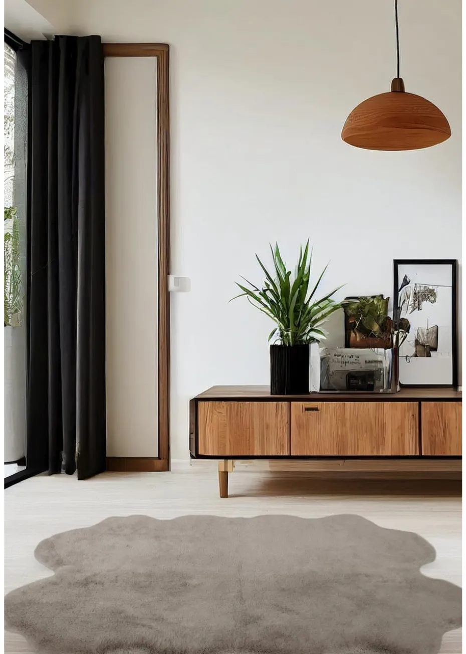 Homemaker Natural Luxury Fur Quad Rug