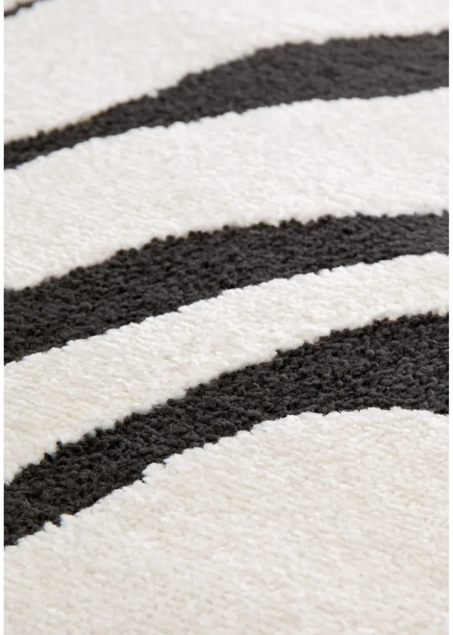 Homemaker Reef Ripple Black/Off White Mono Rug