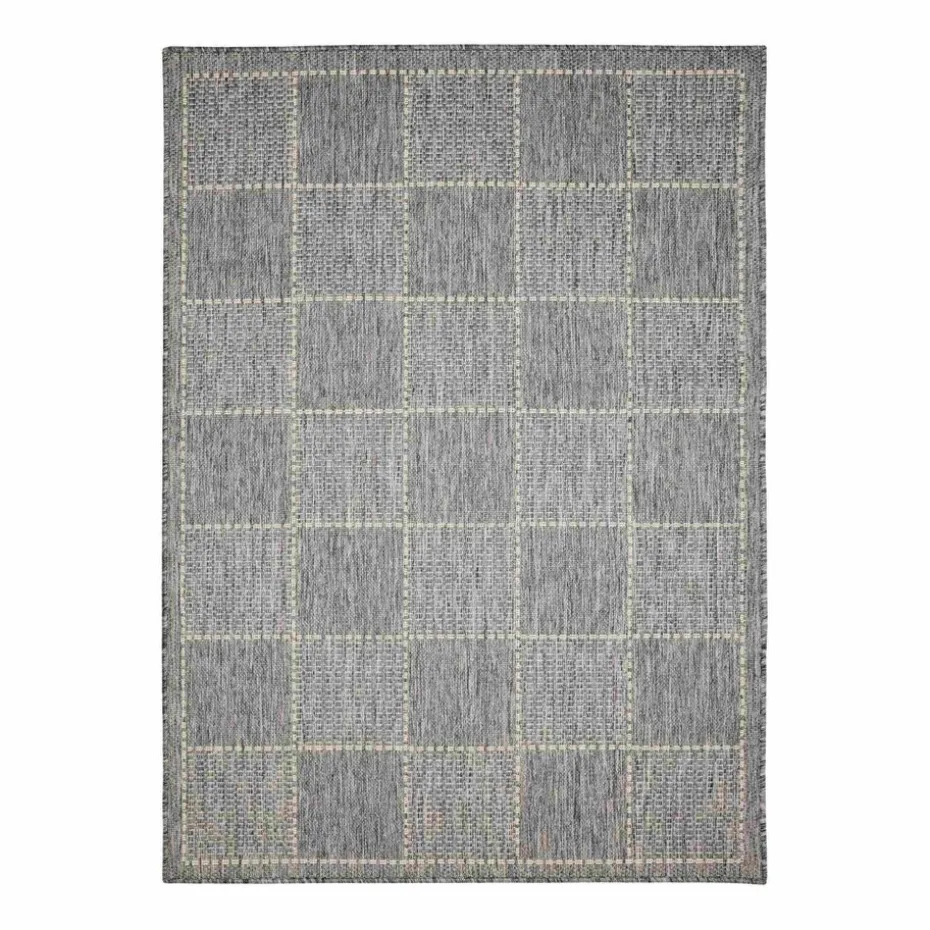 Homemaker Steel Check Gel Flatweave Rug