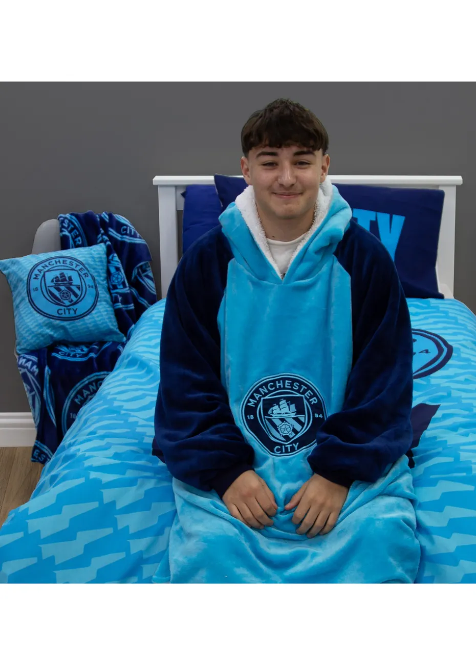 HUGZEE Man City FC City Hooded Wearable Fleece (Adult)