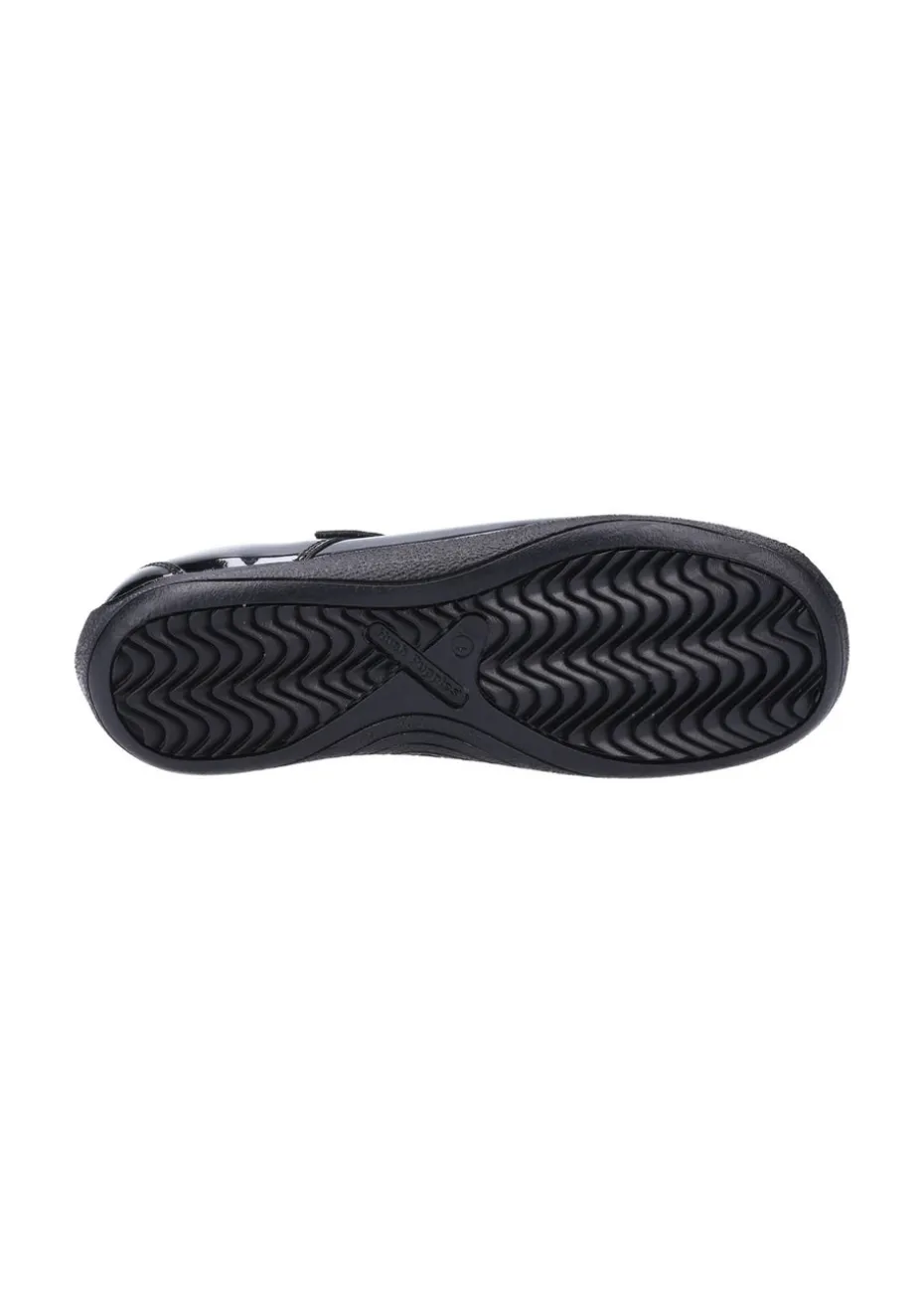 Hush Puppies Black Jessica Senior Patent School Shoe