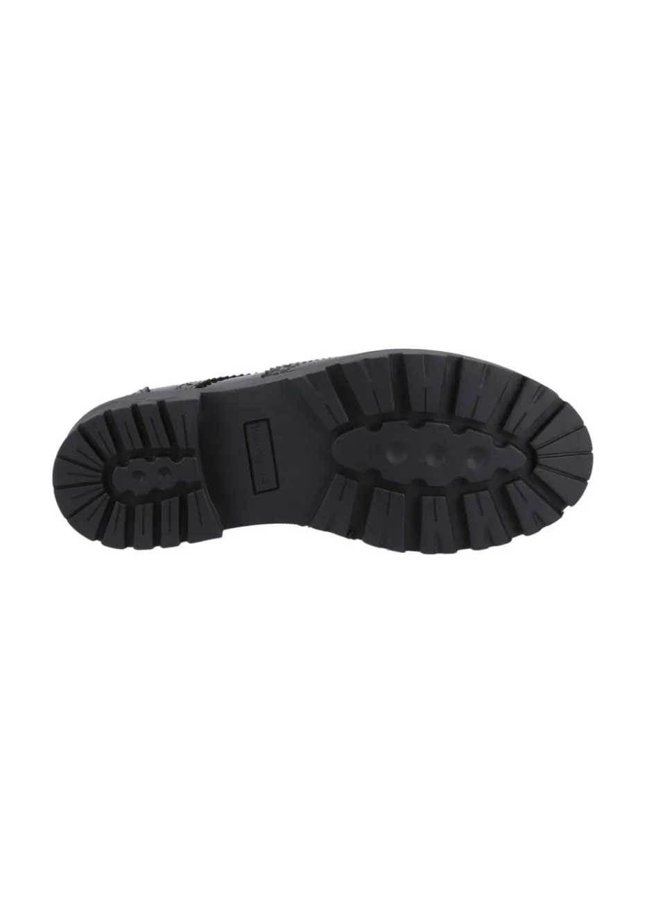 Hush Puppies Girls Black Maxine Patent Junior School Shoes (Younger 10 - Older 2)