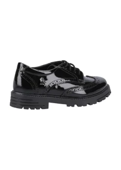 Hush Puppies Girls Black Maxine Patent Senior School Shoes (Older 6-7)