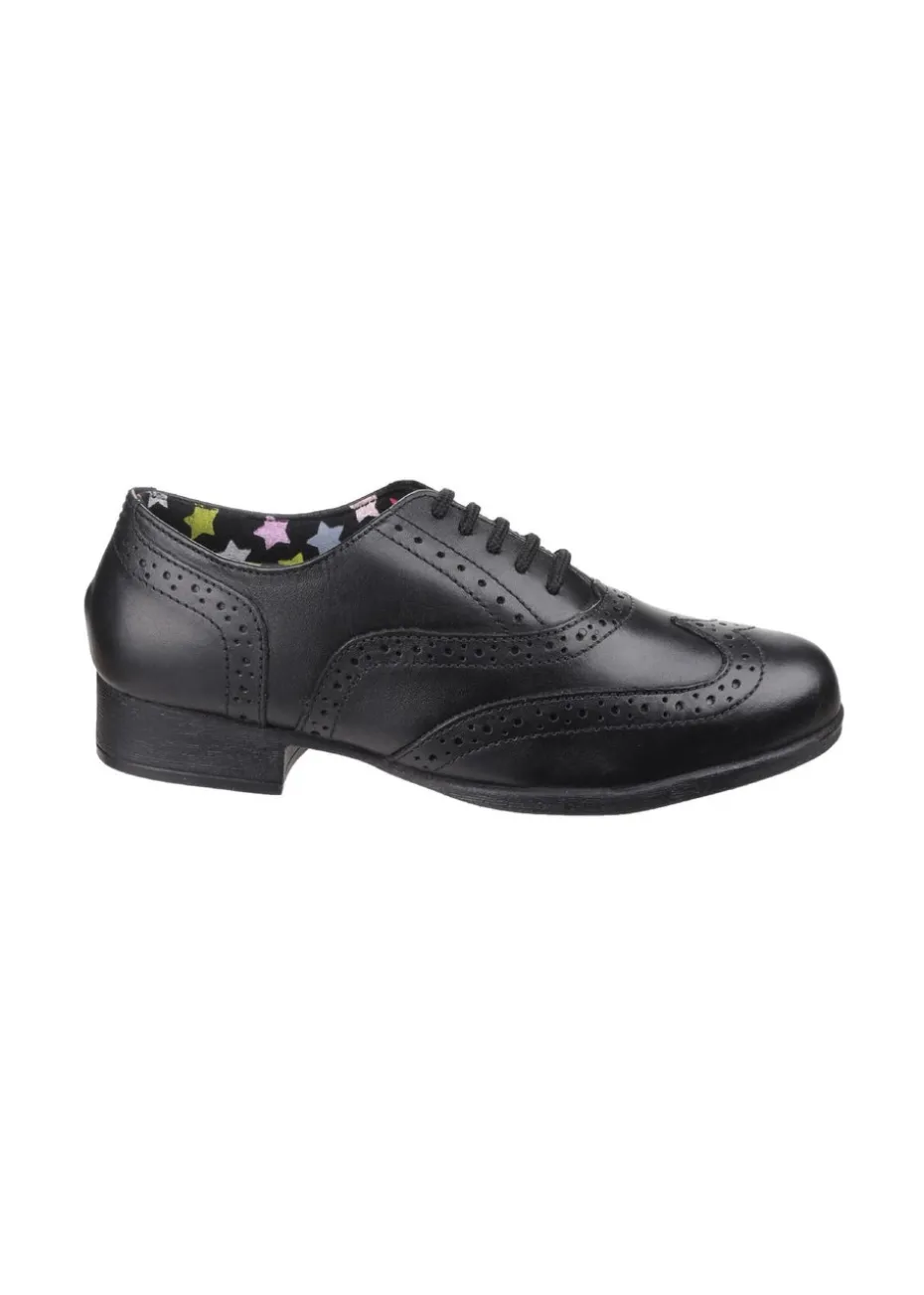 Hush Puppies Girls Black Kada Junior School Shoes (Younger 13-Older 5)