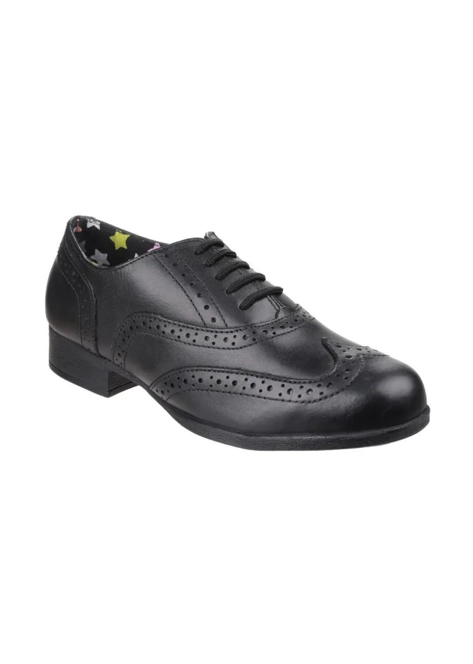 Hush Puppies Girls Black Kada Junior School Shoes (Younger 13-Older 5)