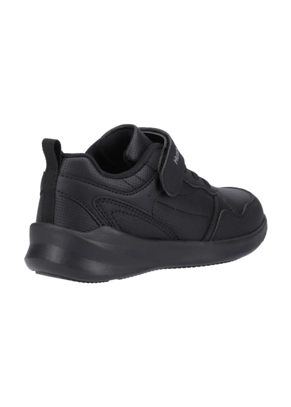 Hush Puppies Unisex Black Marling Bungee Lace Junior School Shoes (Younger 10 - Older 2)