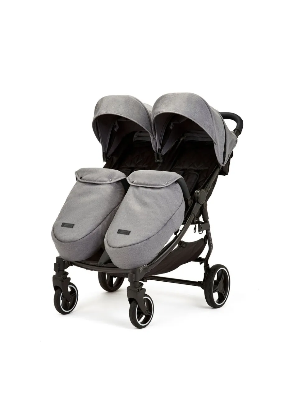 Ickle Bubba Grey Venus Prime Double Stroller