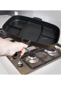 Ingenious Black Lazy Man Frying Pan