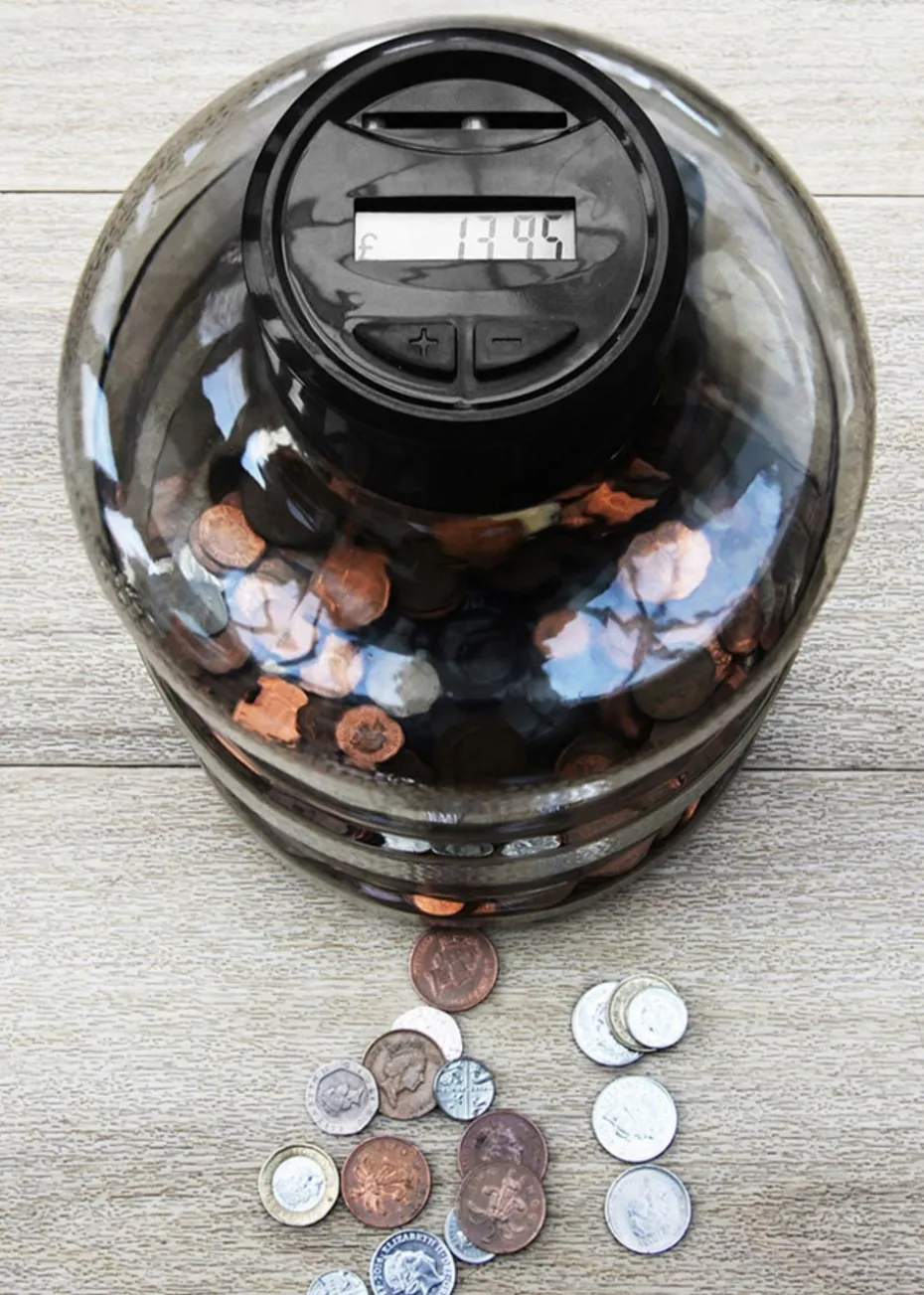 InGenious Clear Super Size Coin Counting Jar