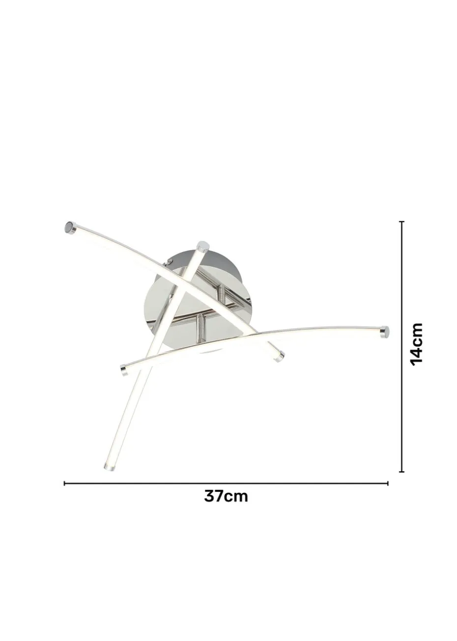 Inlight LED 3 Arm Flush Light (14cm x 36.5cm)