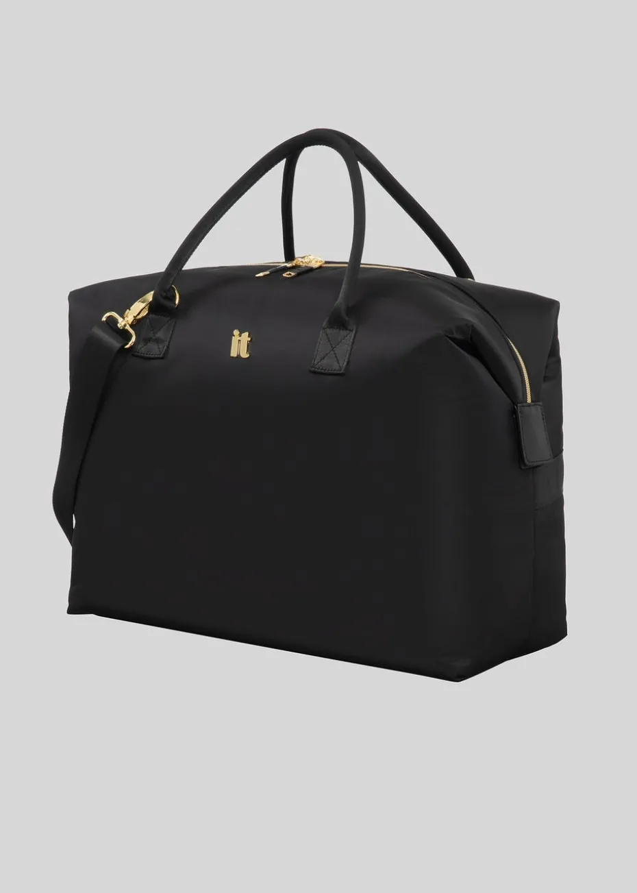 IT Luggage Black Desirable Soft Suitcase