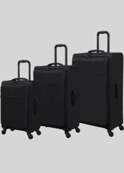 IT Luggage Black Navigator Soft Suitcase