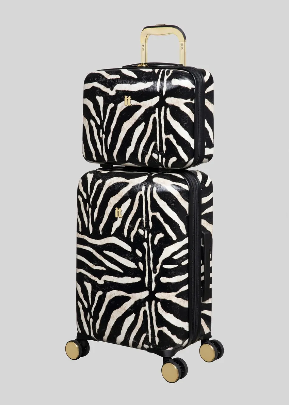 IT Luggage Sheen Zebra Hardshell Suitcase