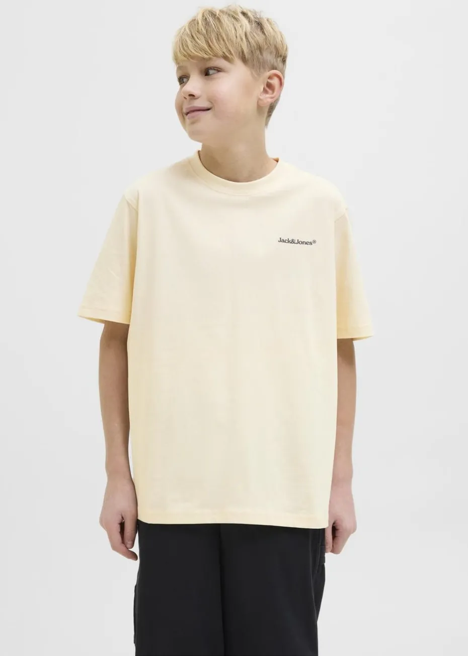 Jack & Jones Boys Cream Printed T-Shirt (8-16yrs)