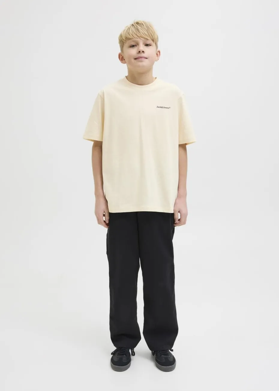 Jack & Jones Boys Cream Printed T-Shirt (8-16yrs)