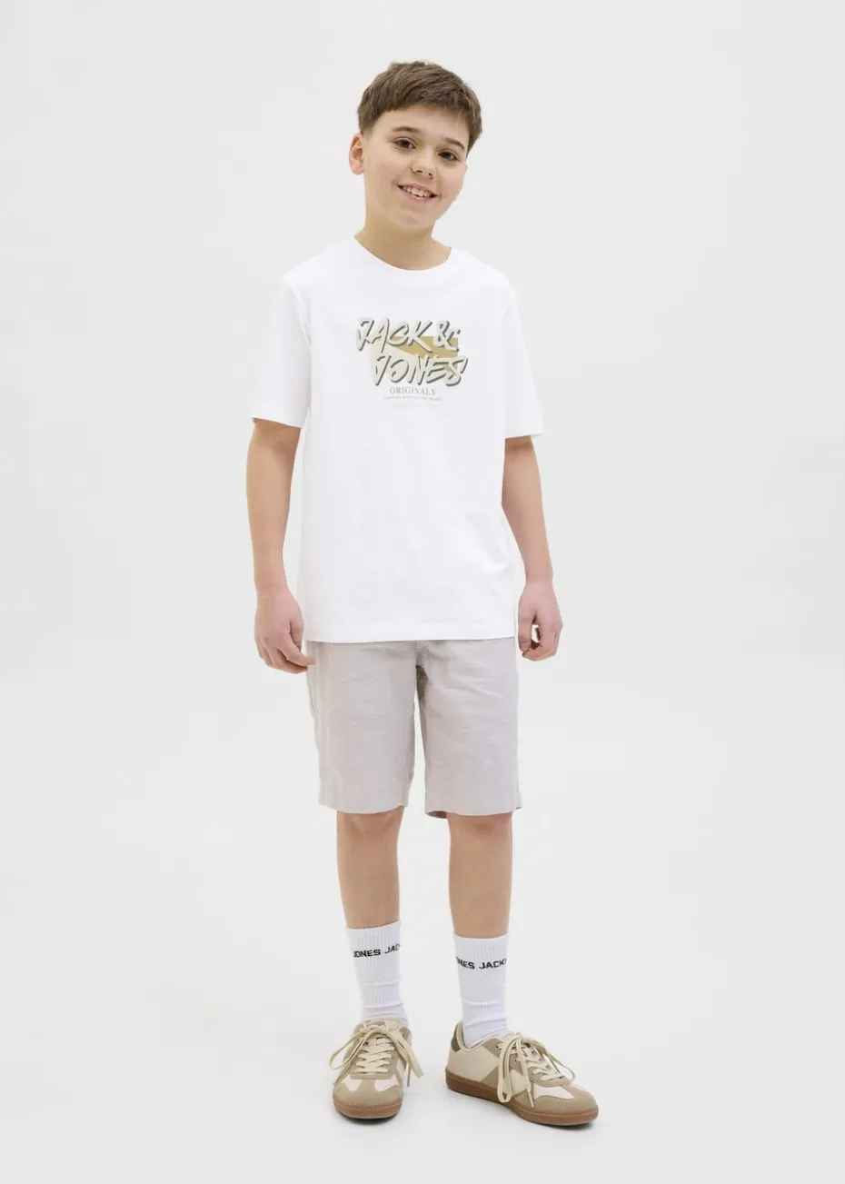 Jack & Jones Jnr White Crew T-Shirt