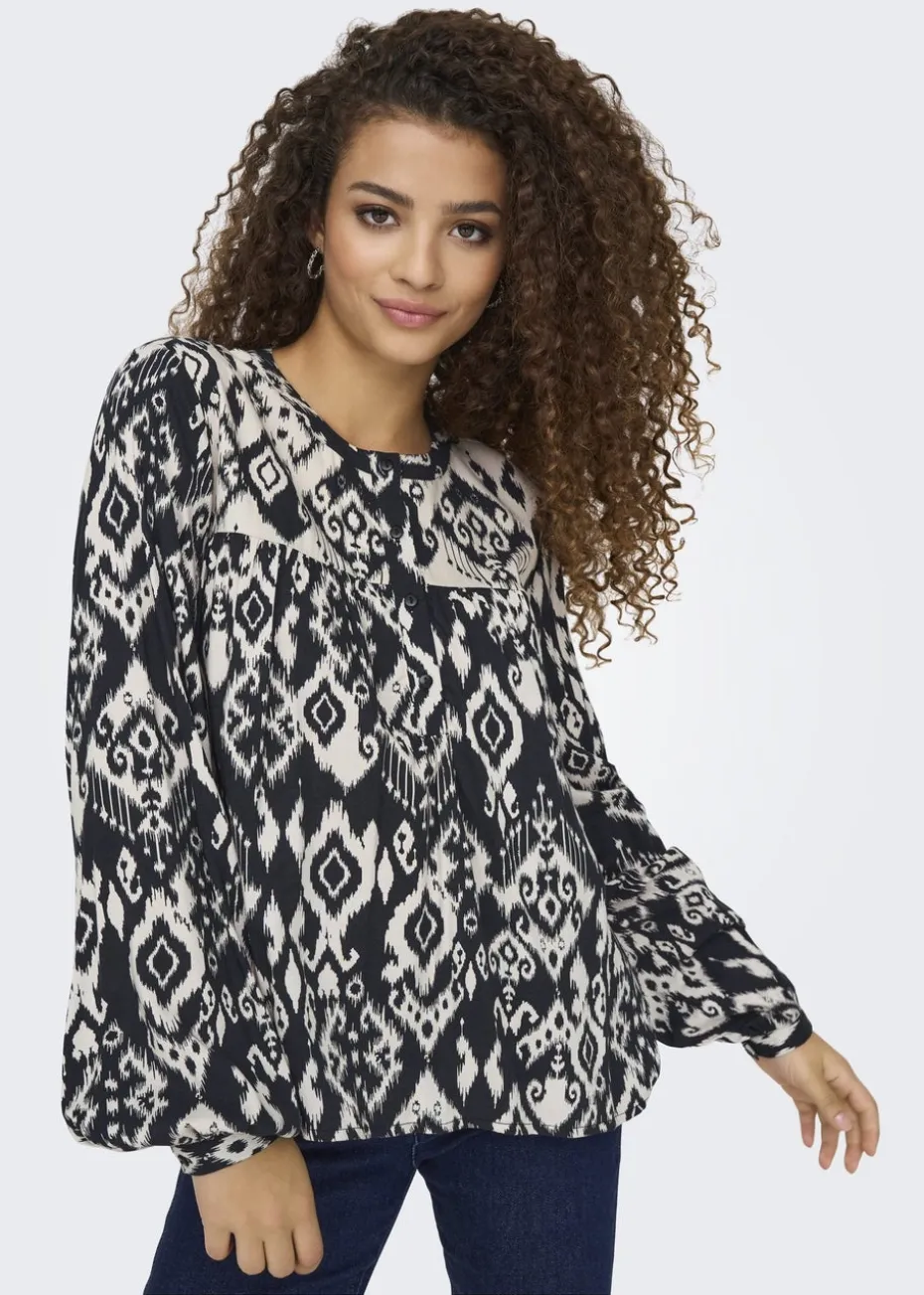 JDY Black Tiger Blouse
