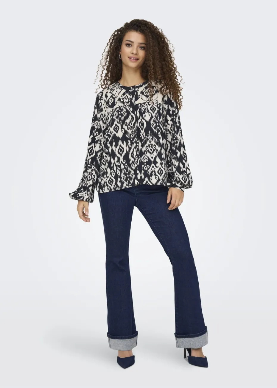 JDY Black Tiger Blouse