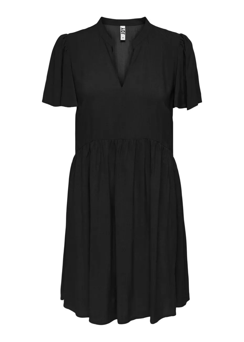 JDY Black V-Neck Smock Dress