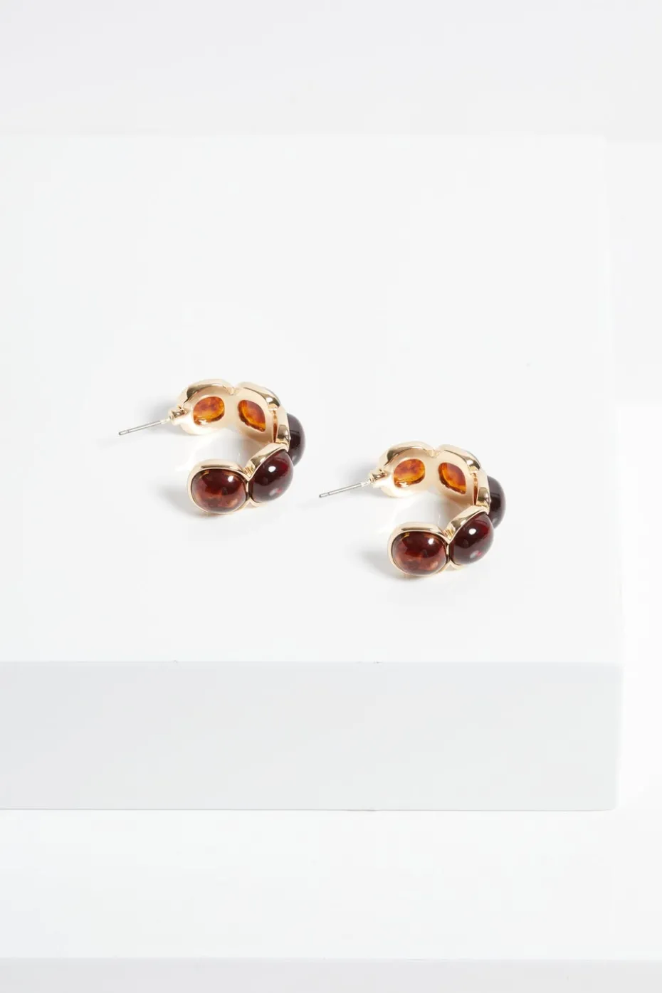 Jon Richard Gold Plated & Resin Hoops