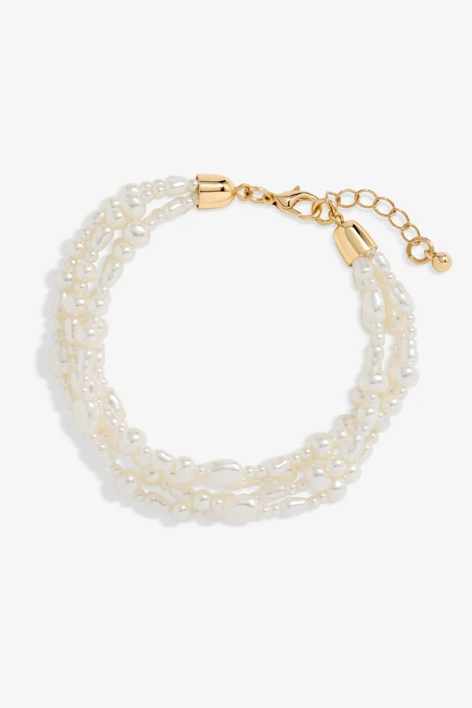 Jon Richard Gold Plated Semi Precious Multi Row Twisted Bracelet