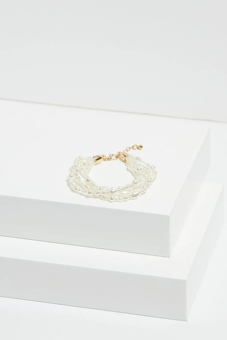 Jon Richard Gold Plated Semi Precious Multi Row Twisted Bracelet
