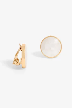 Jon Richard Gold Plated Shell Clip Earrings