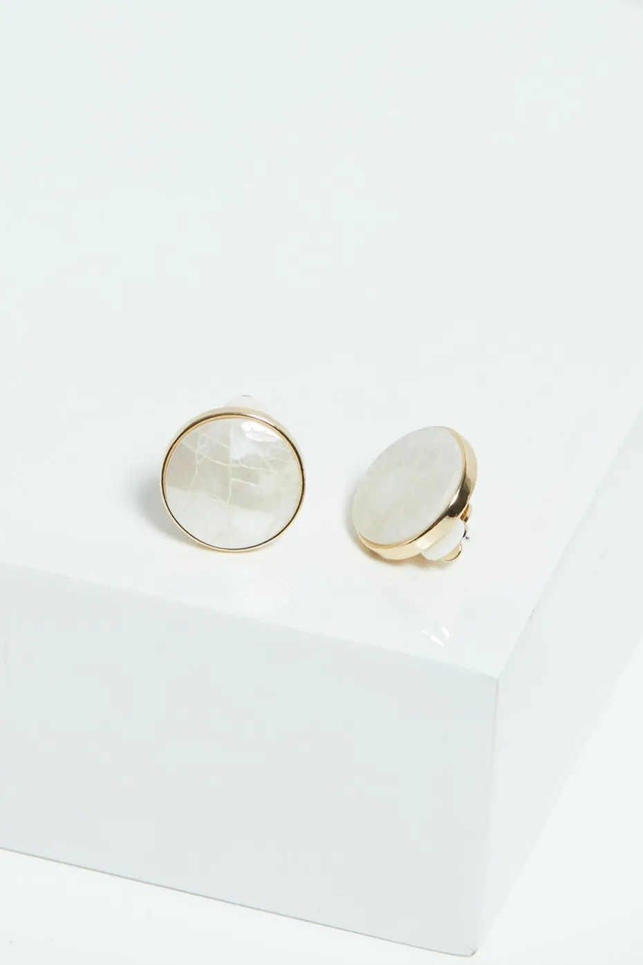 Jon Richard Gold Plated Shell Clip Earrings