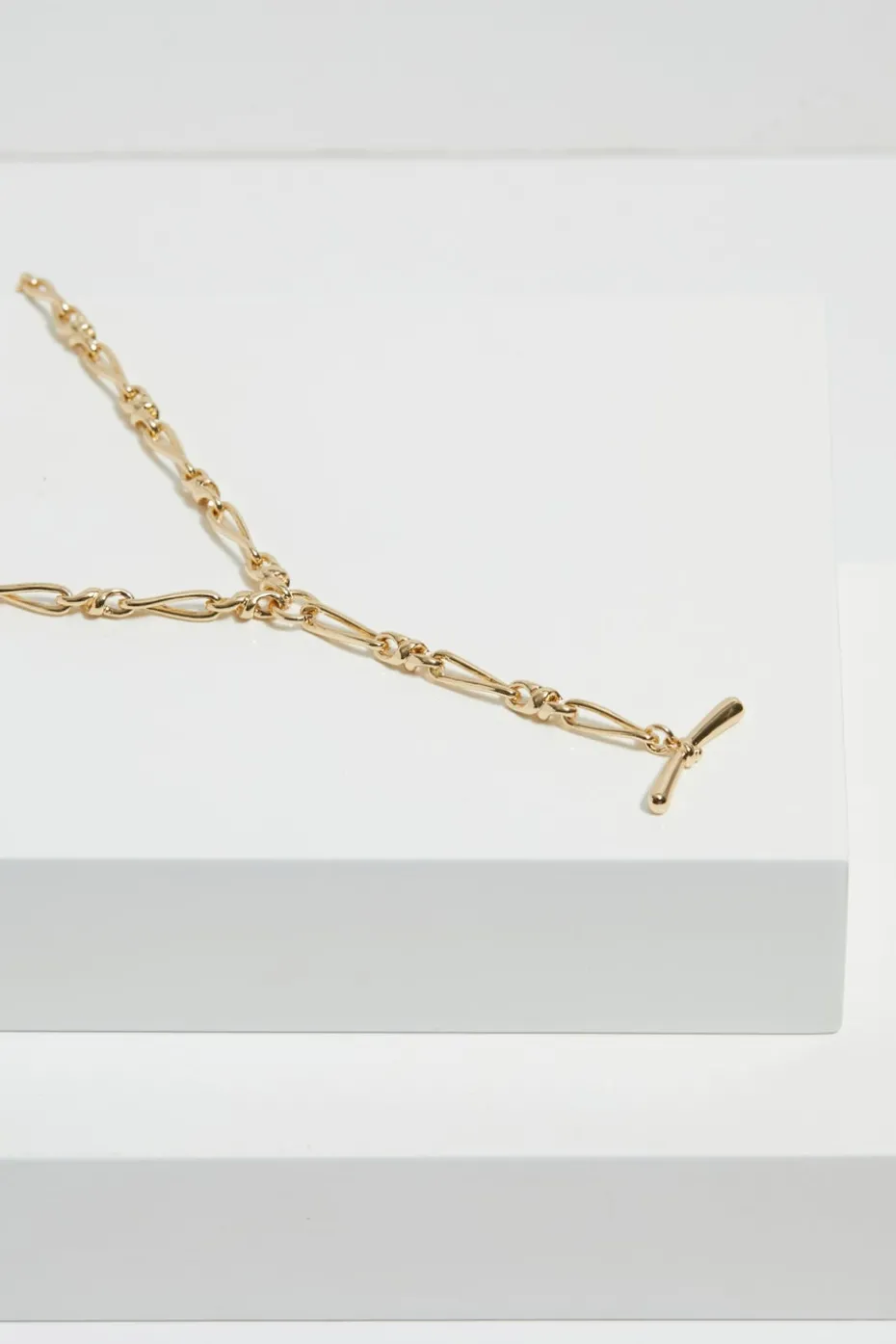 Jon Richard Gold Plated T Bar Necklace