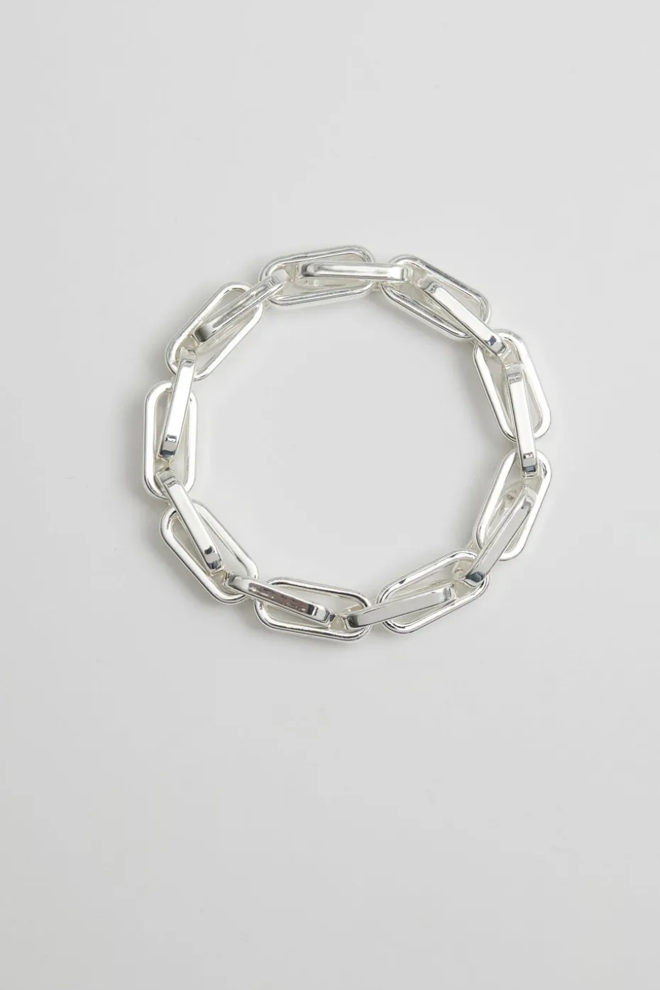 Jon Richard Recycled Silver Plated Chain Stretch Bracelet