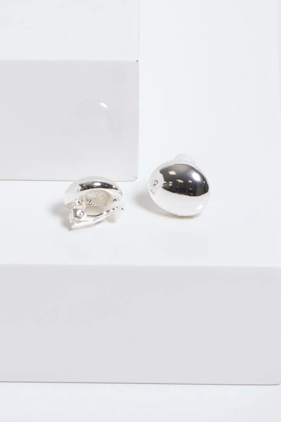 Jon Richard Silver Plated Polished Clip Earrings